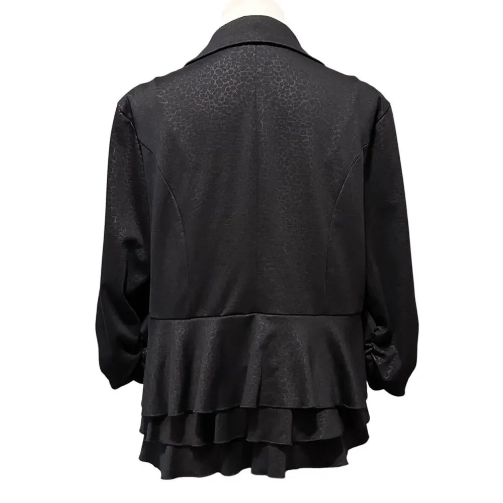Torrid Black Leopard Jacquard  Blazer Size 1 (14-16) - Picture 4 of 10